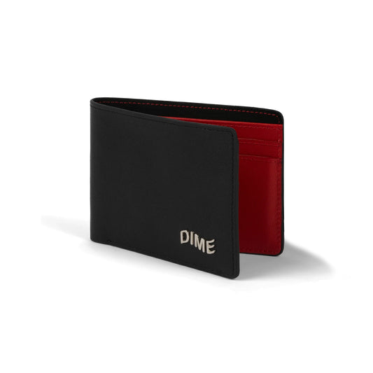 DIME - Leather Bifold Wallet Black/Cherry