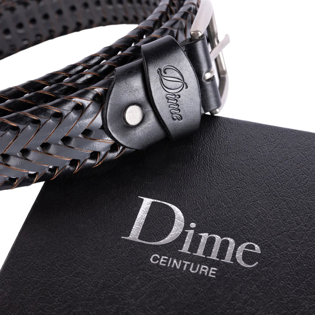 DIME - Braided Leather Belt Black