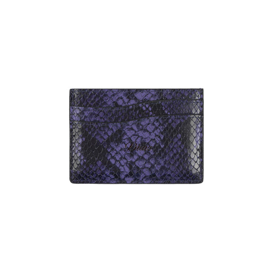 DIME - Embossed Leather Card Holder Purple Snake