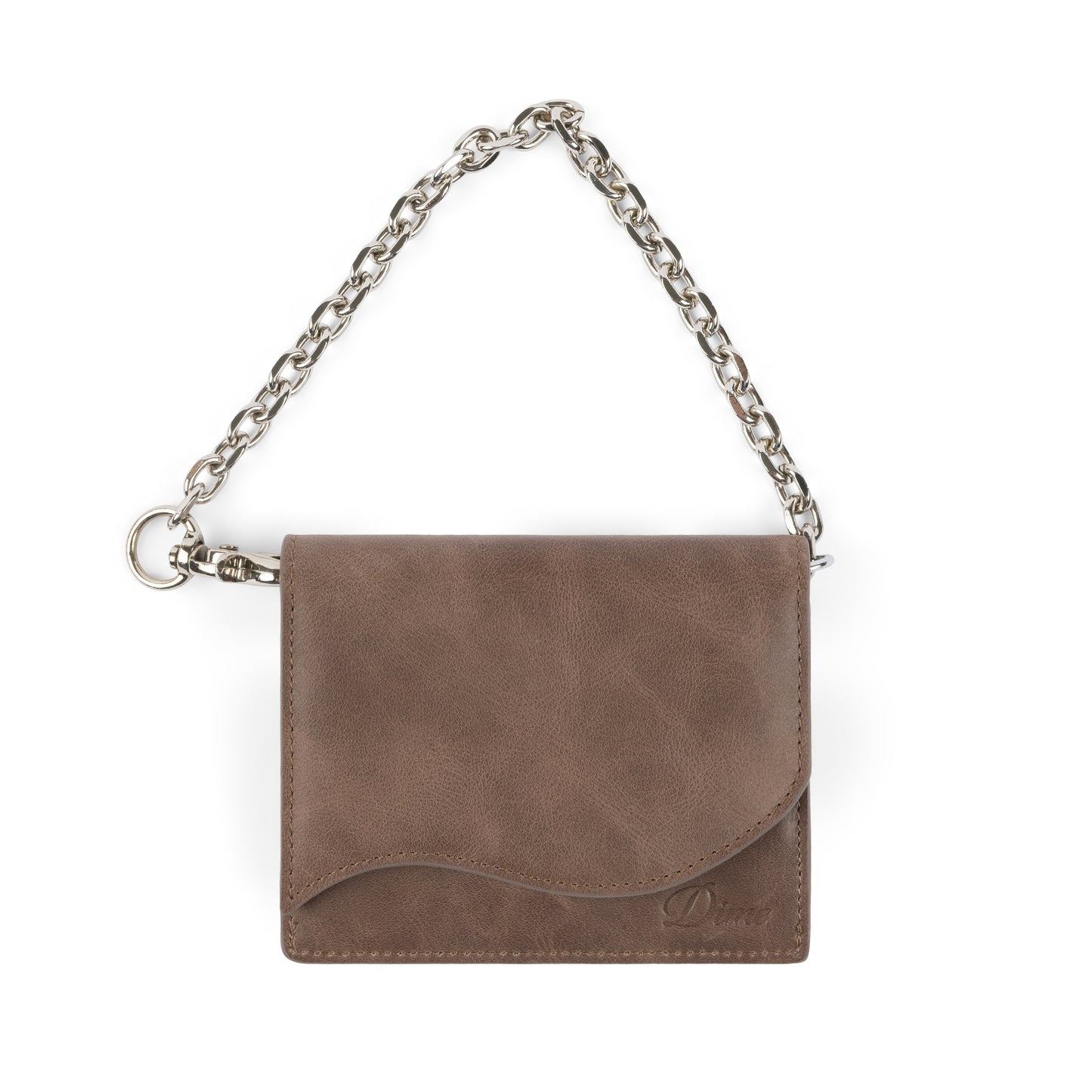 DIME - Leather Chain Wallet Brown