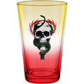 POWELL PERALTA - McGill Skull & Snake Pint Glass Yellow/Red Fade