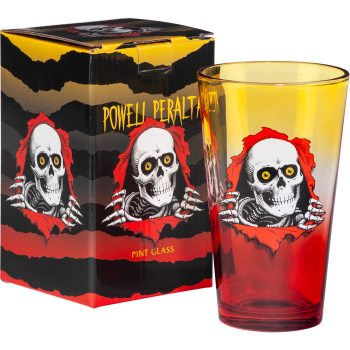 POWELL PERALTA - Ripper Pint Glass Yellow/Red Fade