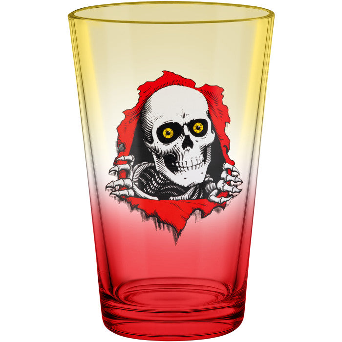 POWELL PERALTA - Ripper Pint Glass Yellow/Red Fade