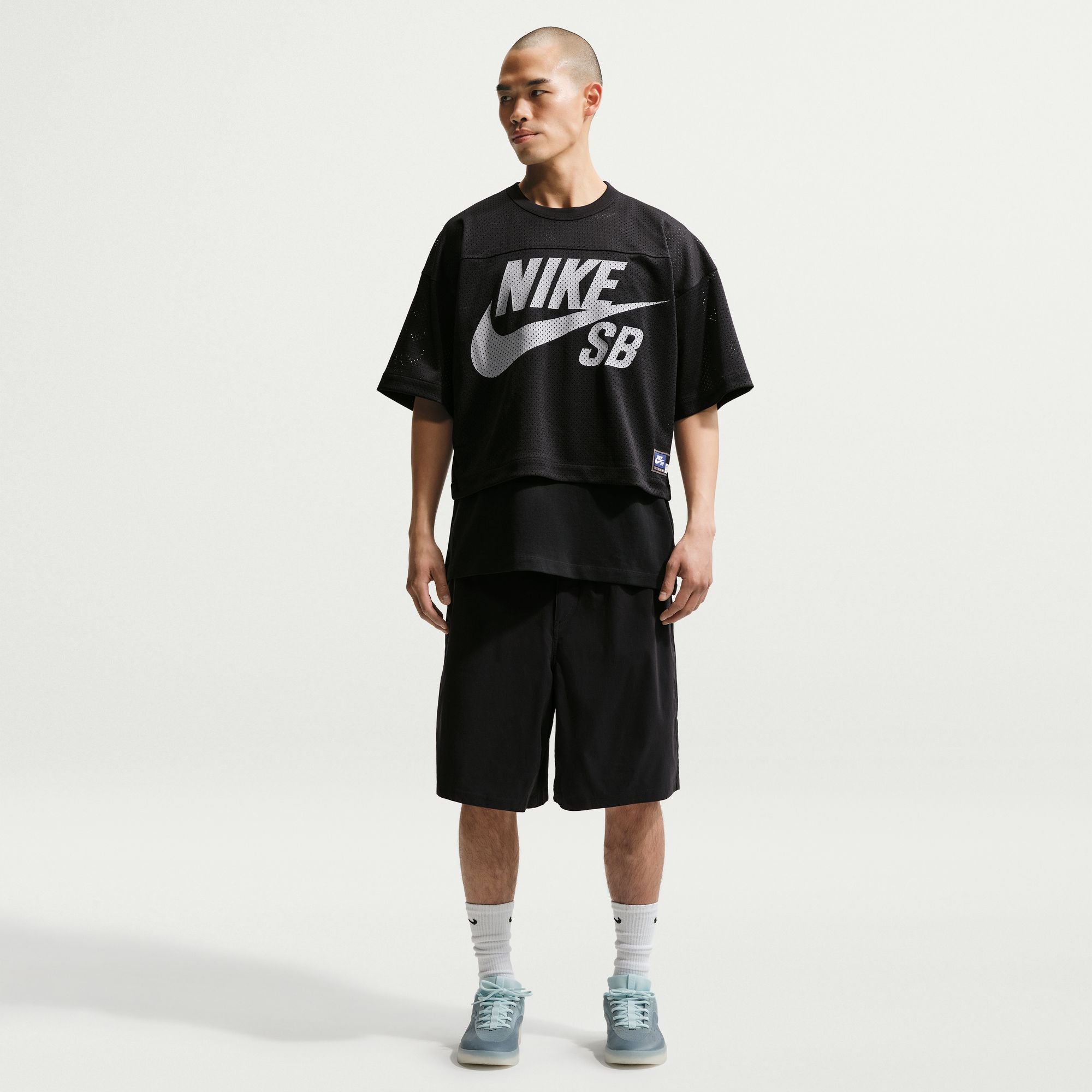 NIKE SB - Mesh Football Jersey Skate Top Black