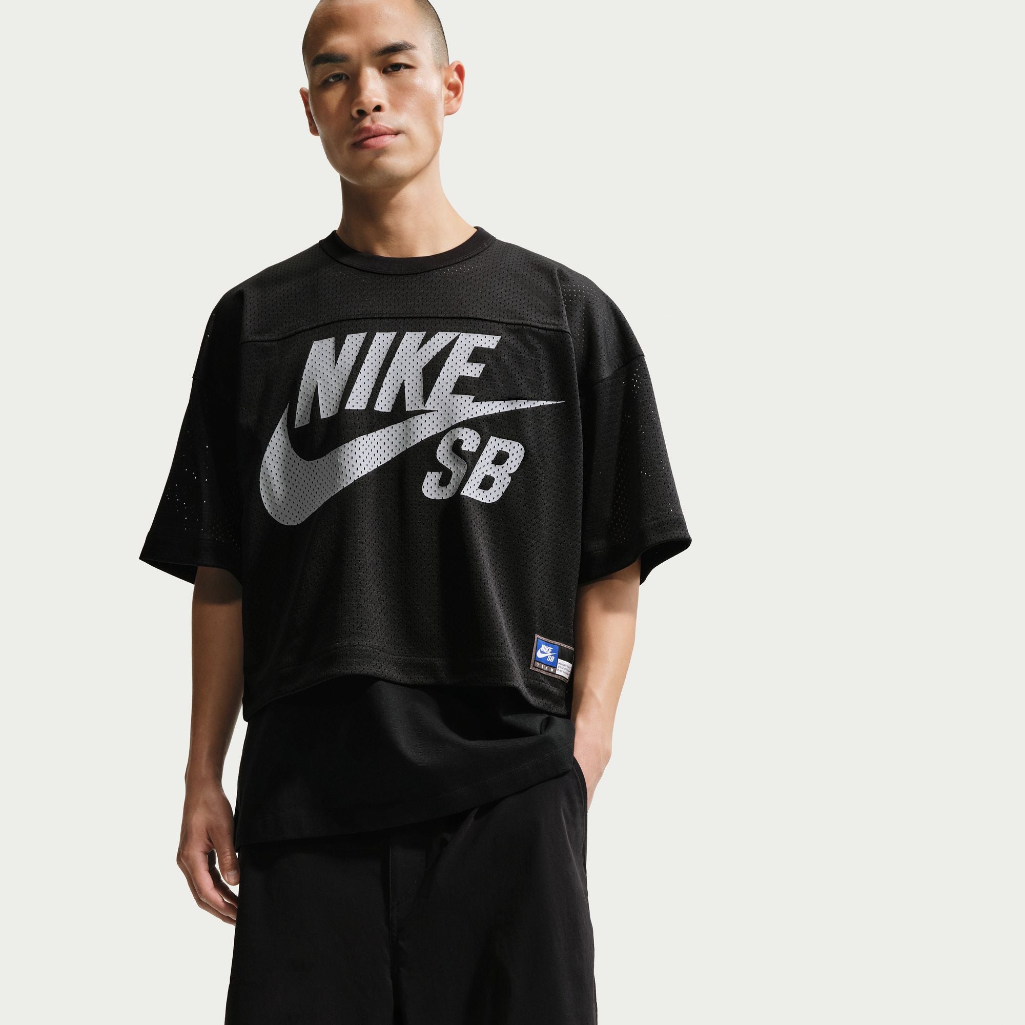 NIKE SB - Mesh Football Jersey Skate Top Black