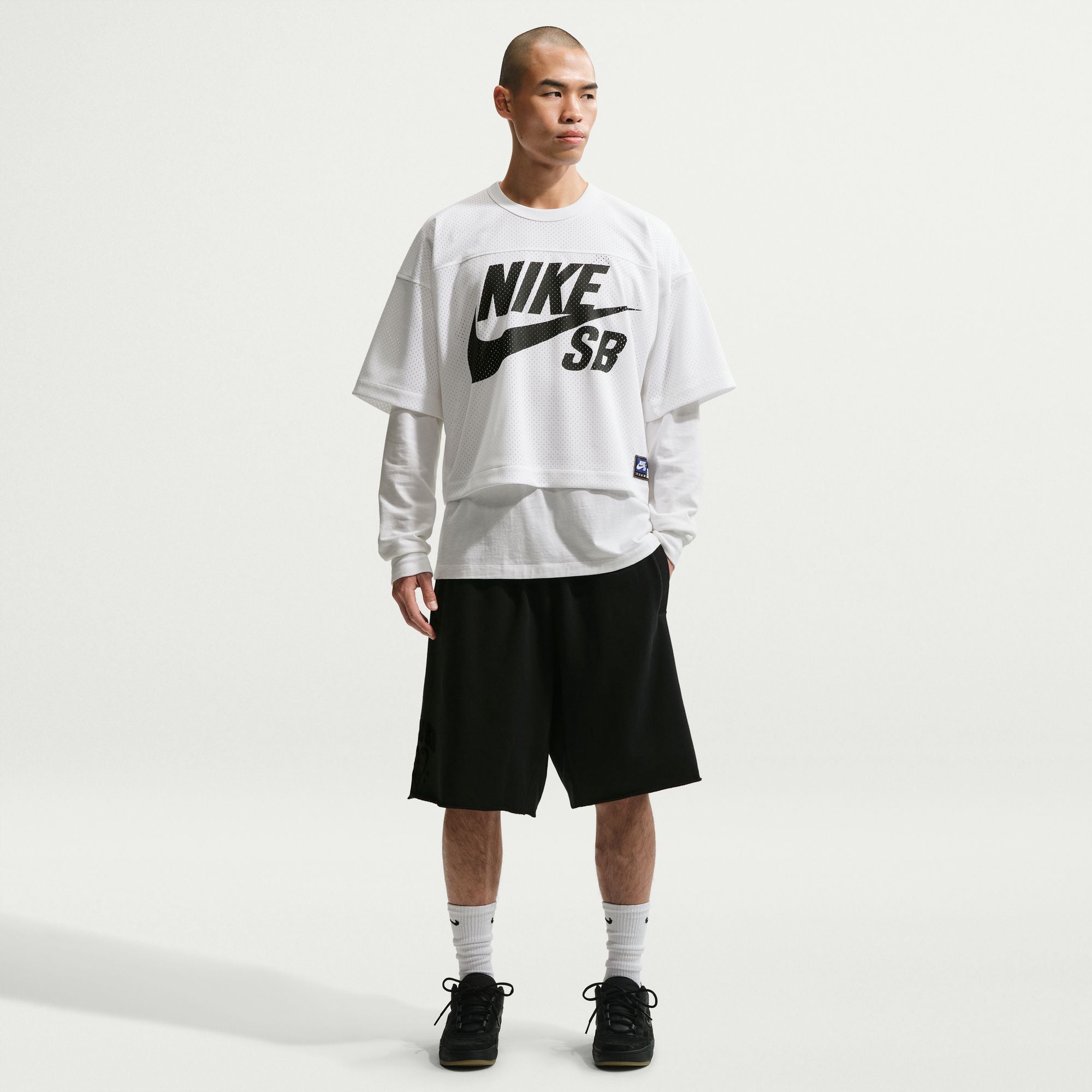 NIKE SB - Loose Fit Cotton Shorts Black