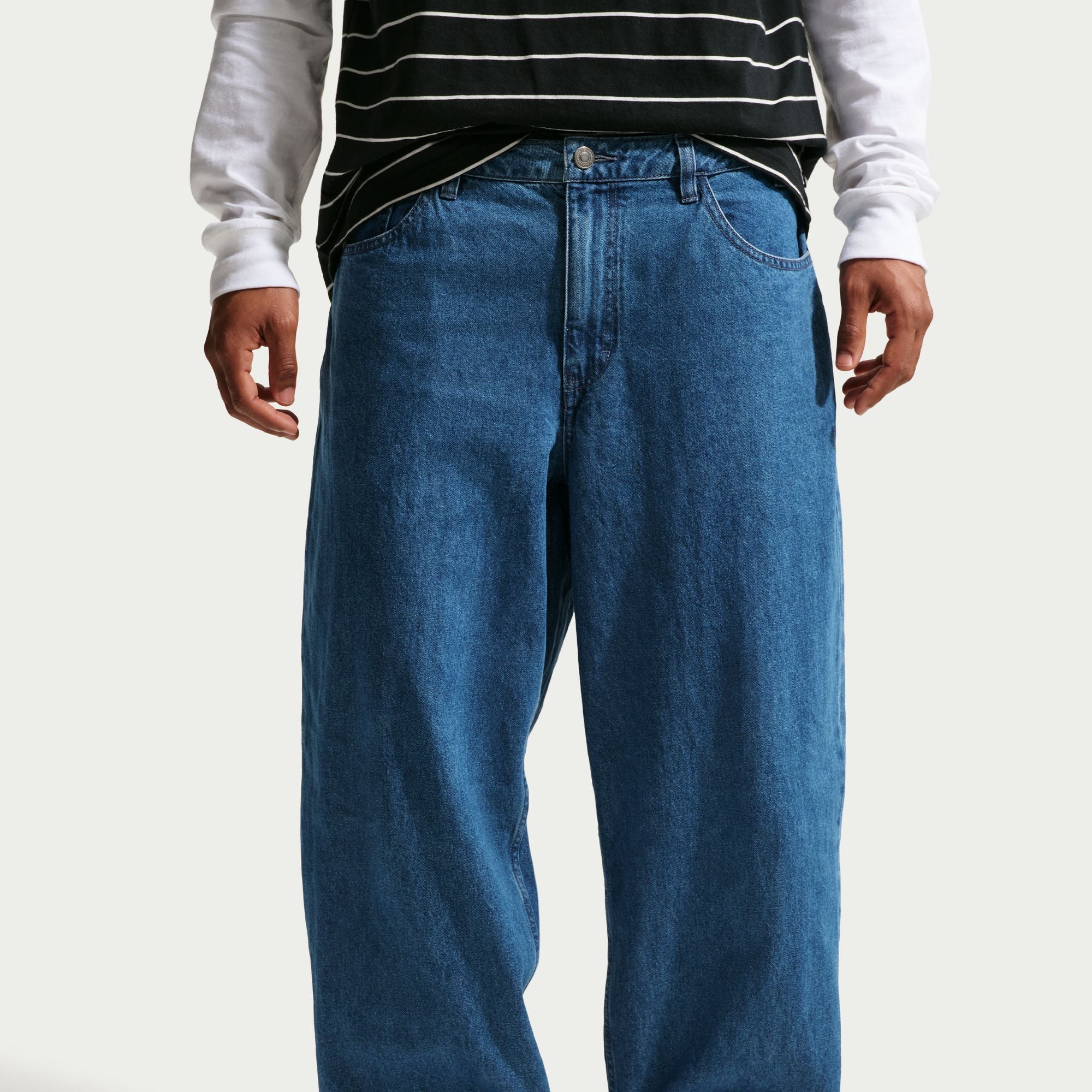 NIKE SB - Loose FIt Denim Skate Pants Blue