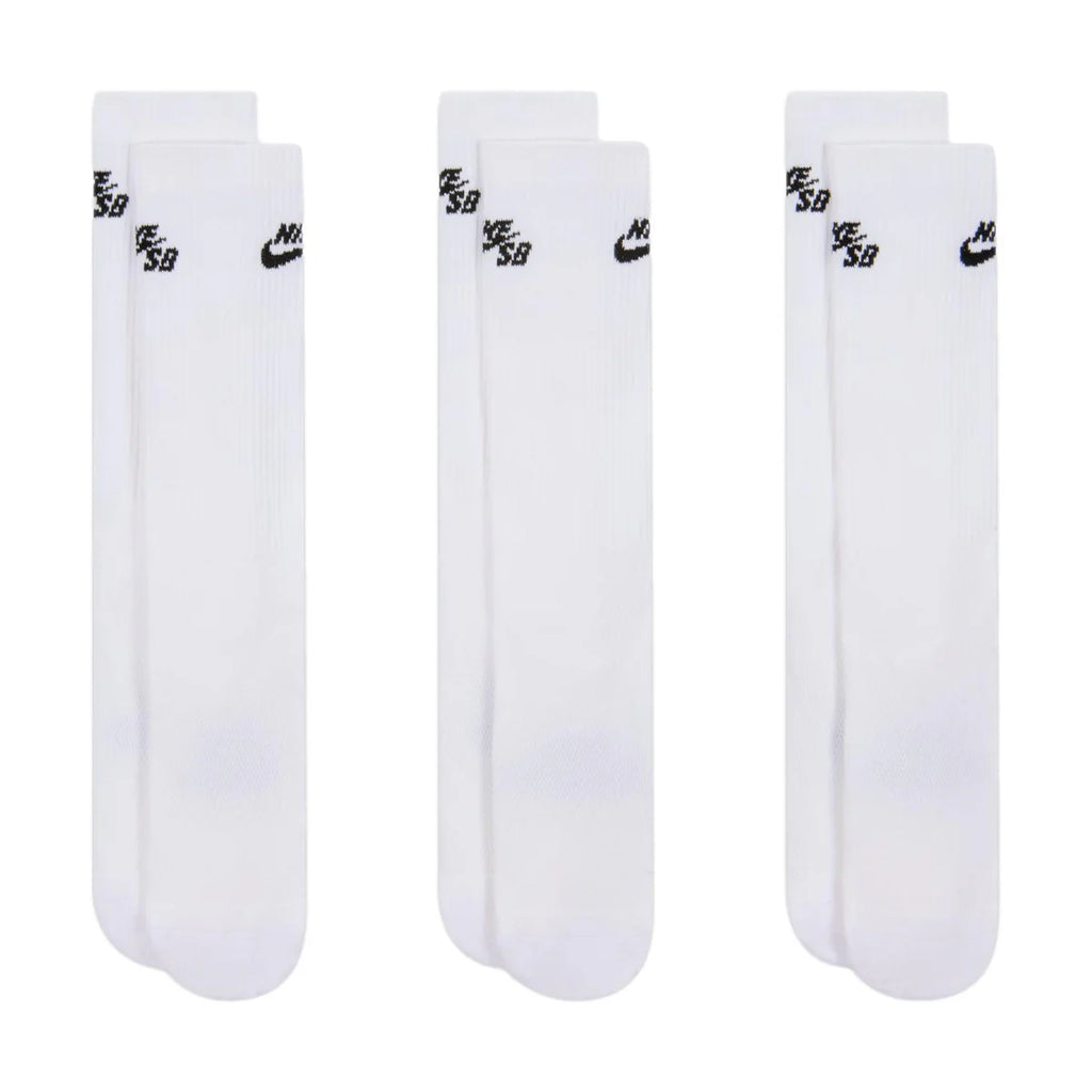 NIKE SB - Everyday Elevated Socks White 3 Pack