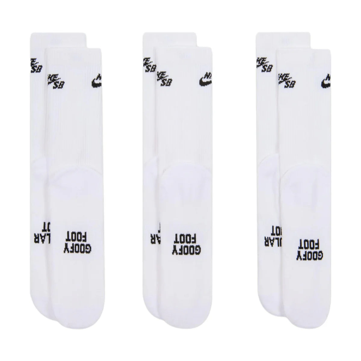 NIKE SB - Everyday Elevated Socks White 3 Pack