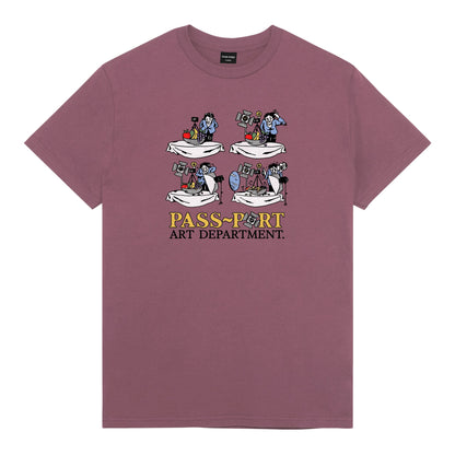 PASS~PORT - Art Dept. Tee Washed Berry