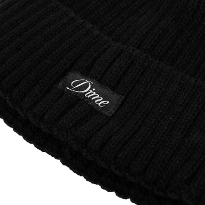 DIME - Cursive Fold Beanie Black