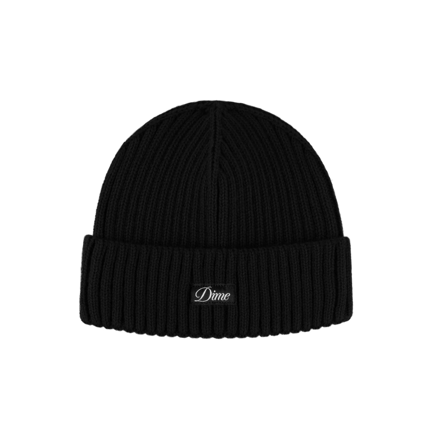 DIME - Cursive Fold Beanie Black