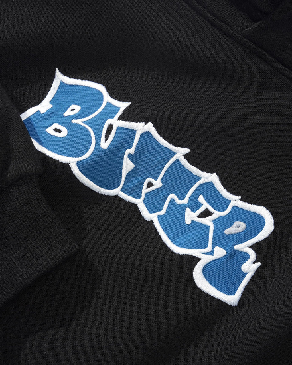 BUTTER GOODS - Perspective Applique Pullover Hoodie Black