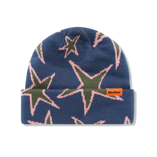 BUTTER GOODS - Star Cuff Beanie Prussian Blue