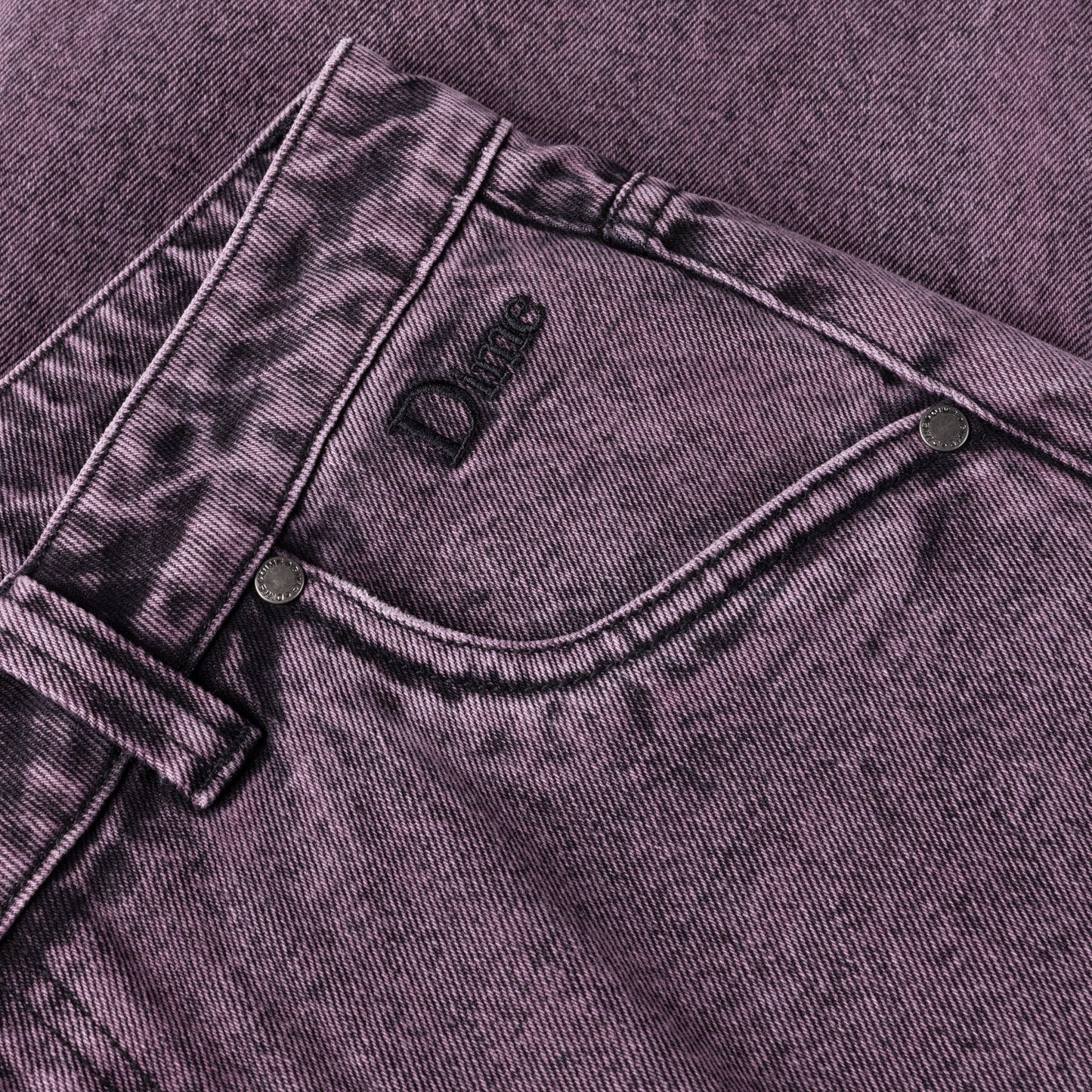 DIME - Classic Relaxed Denim Pants Overdyed Plum