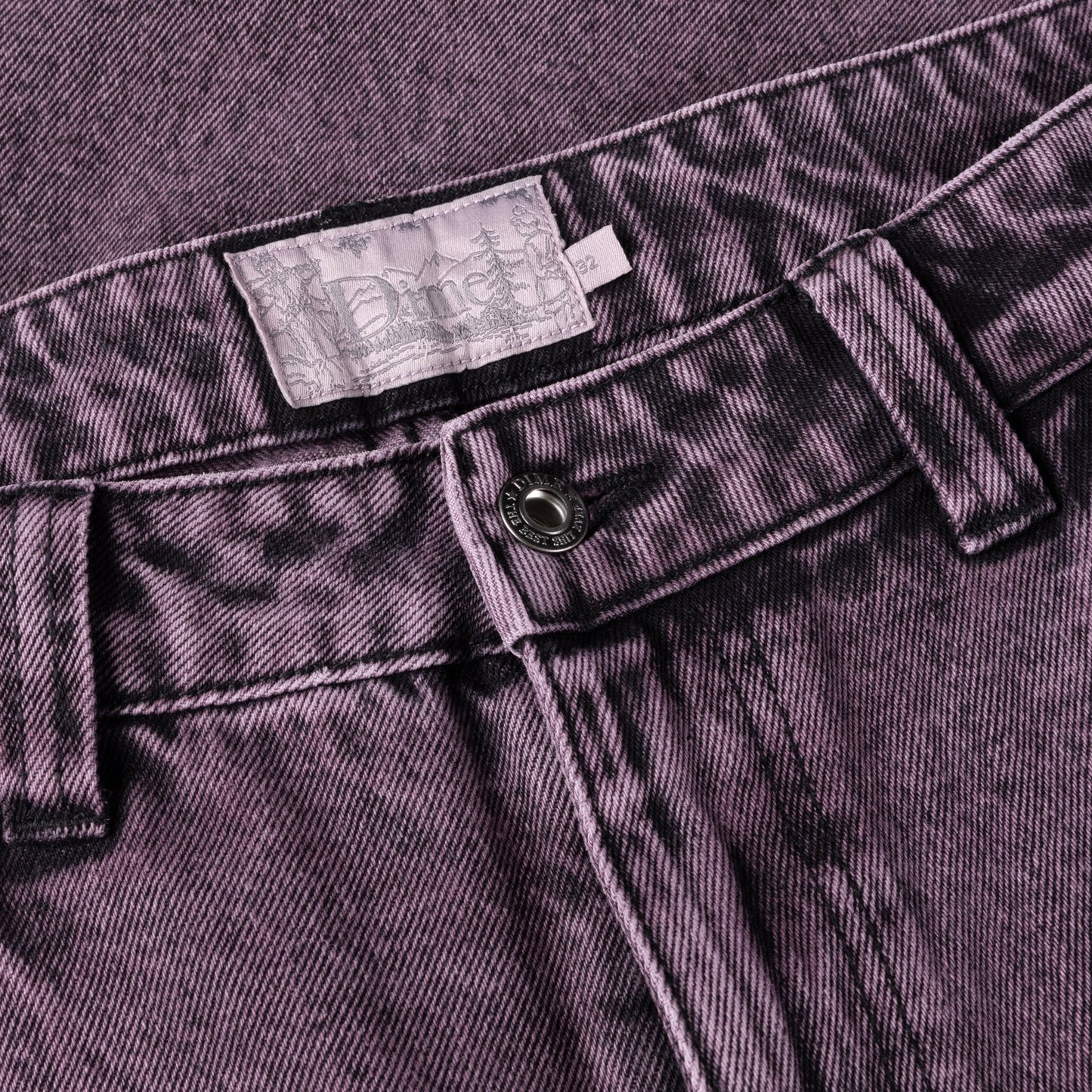 DIME - Classic Relaxed Denim Pants Overdyed Plum