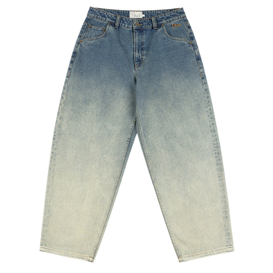 DIME - Baggy Denim Pants Dipped Sandblasted Indigo