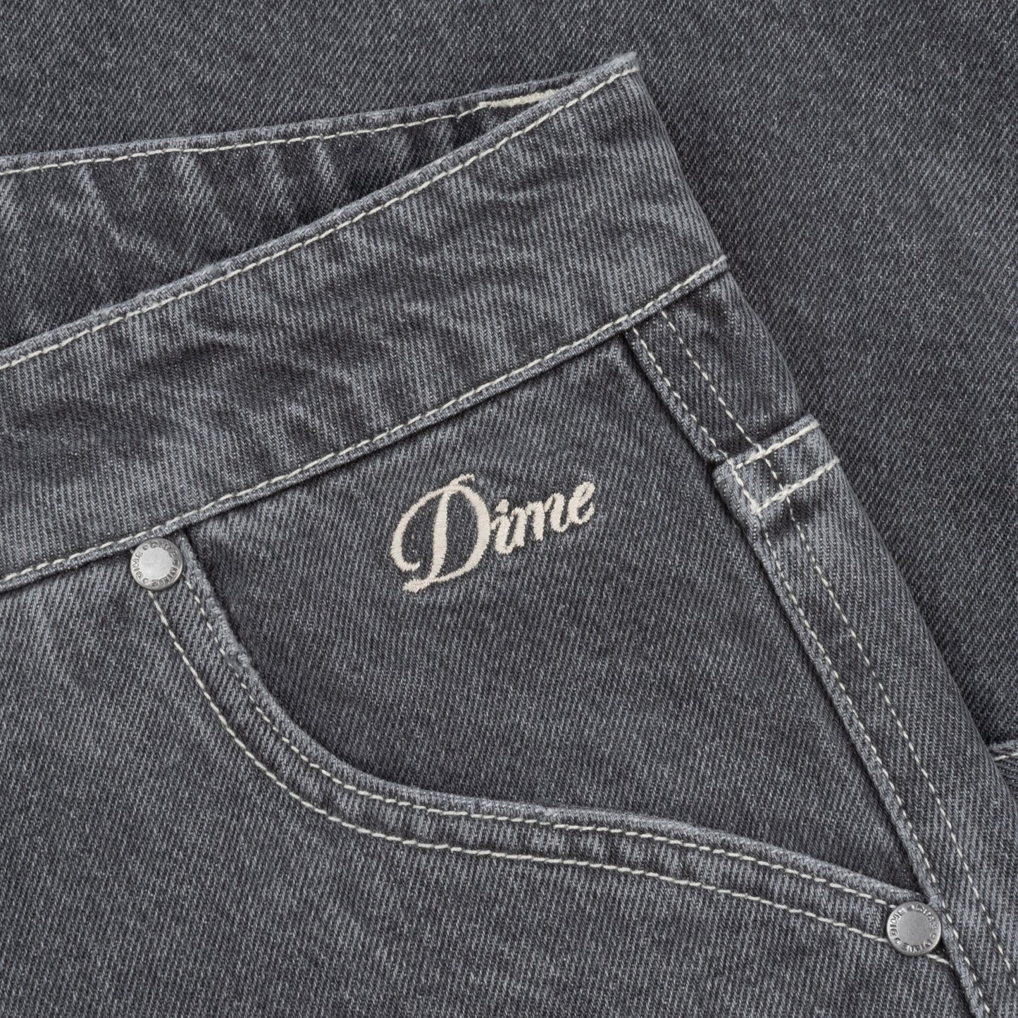 DIME - Classic Denim Shorts Faded Black