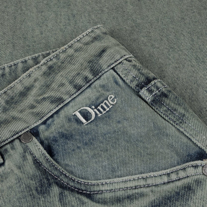 DIME - Relaxed Denim Pants Overdyed Forest