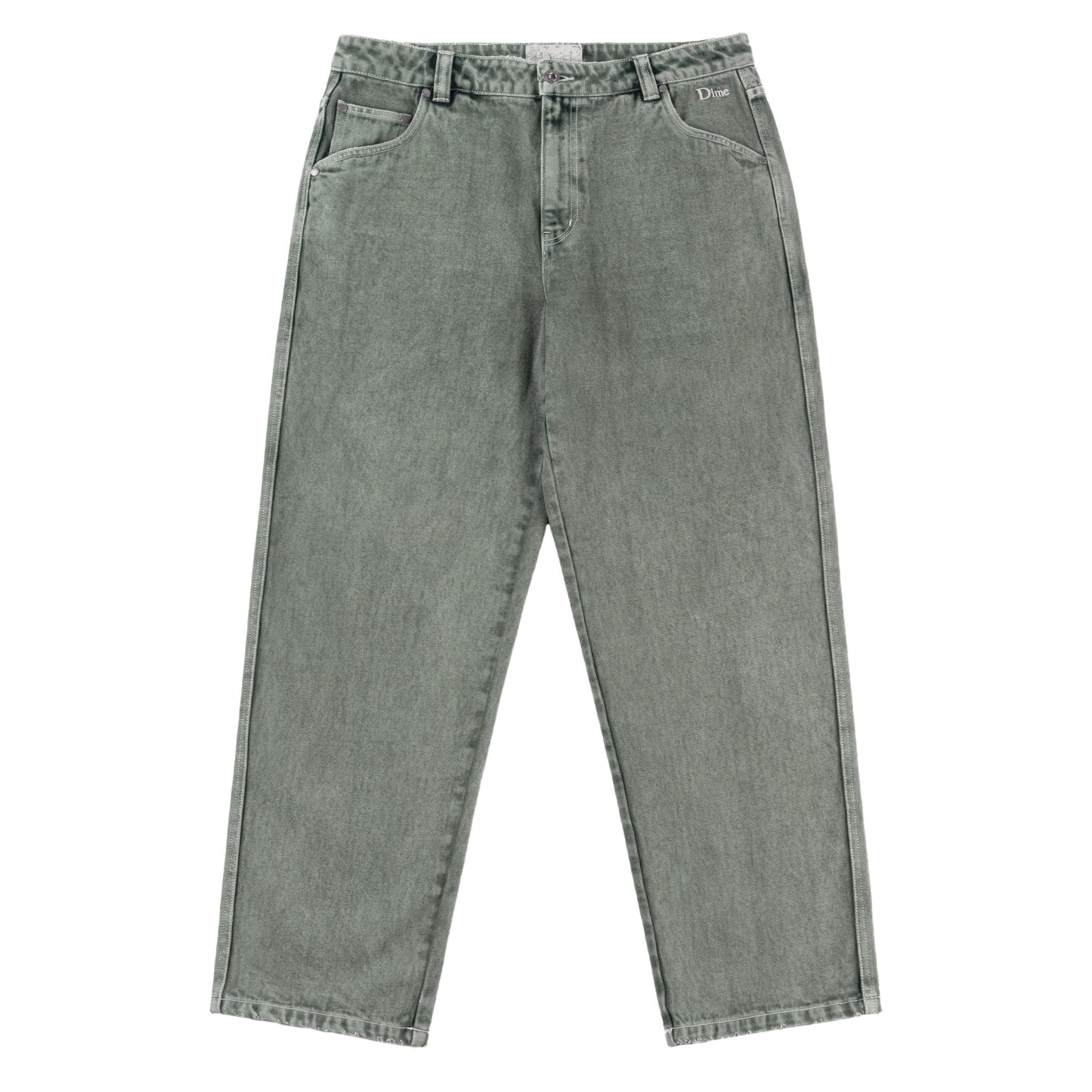 DIME - Relaxed Denim Pants Overdyed Forest