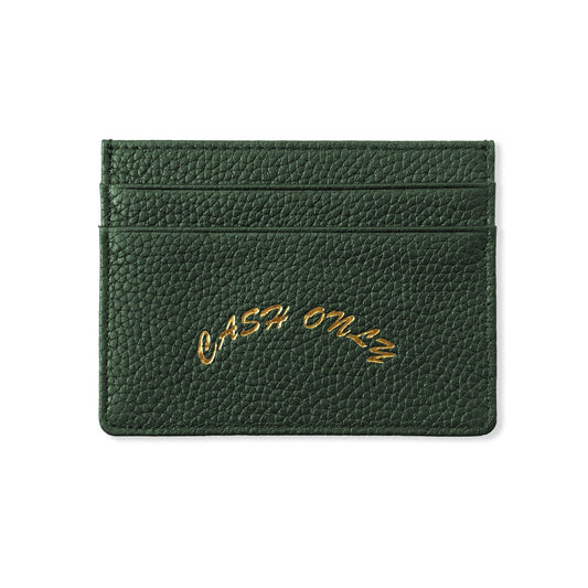 CASH ONLY - Leather Card Holder Green