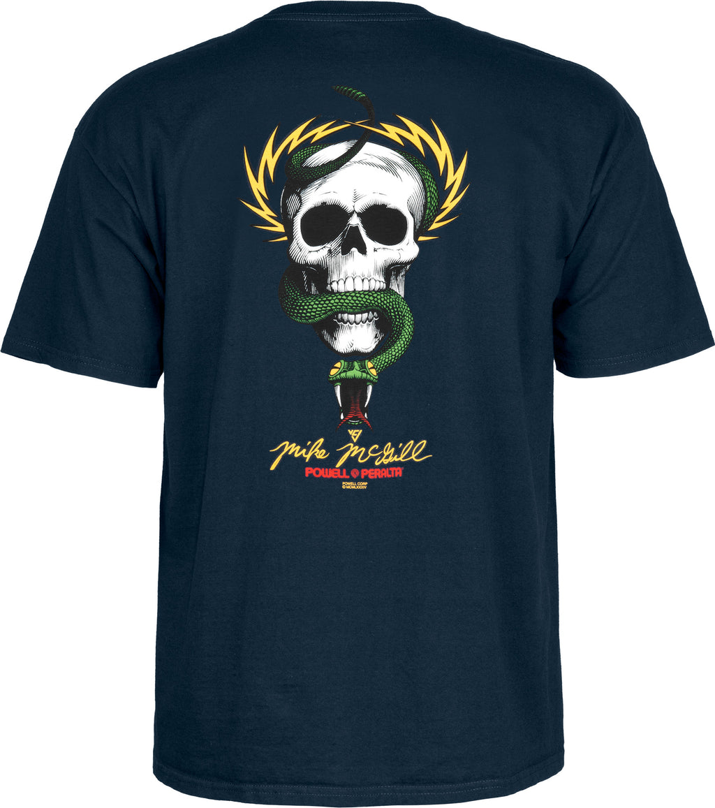 POWELL PERALTA -McGill Skull & Snake T-Shirt Navy