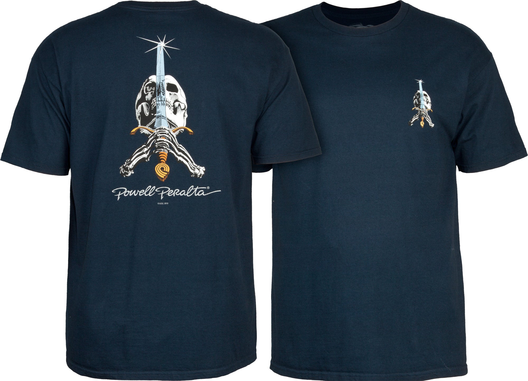 POWELL PERALTA - Skull & Sword Tee Navy