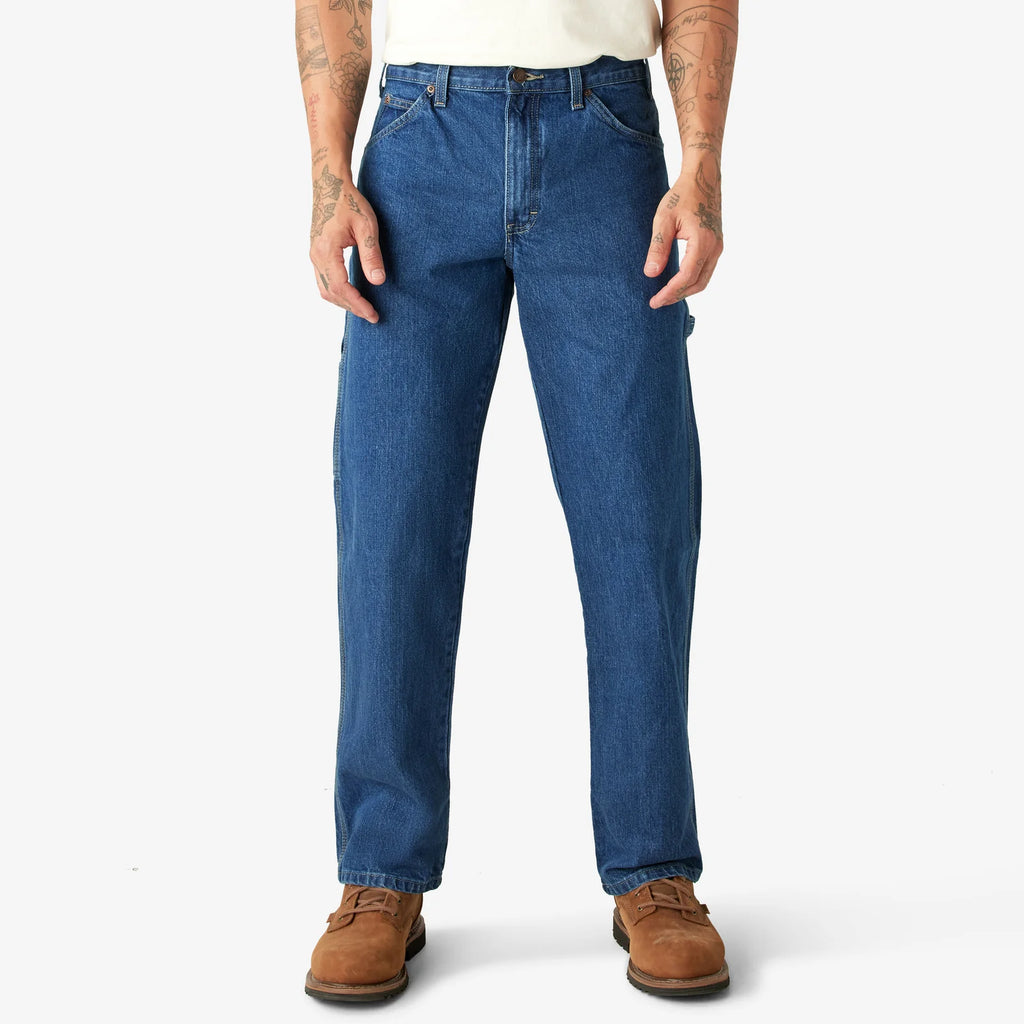 DICKIES - Relaxed Fit Carpenter Jeans Stonewash Indigo Blue