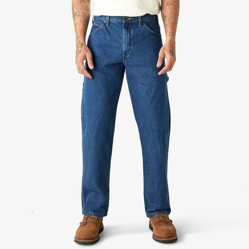 DICKIES - Relaxed Fit Carpenter Jeans Stonewash Indigo Blue