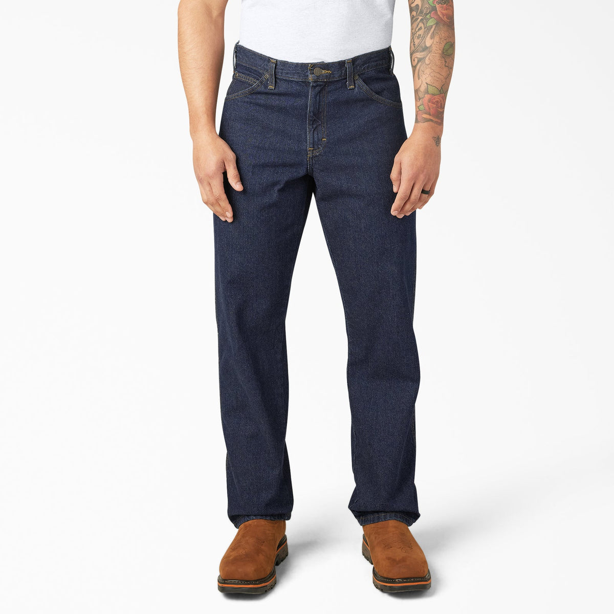 DICKIES - Regular Fit Jeans Rinsed Indigo Blue