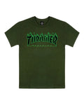 THRASHER - Flame Tee Forest Green