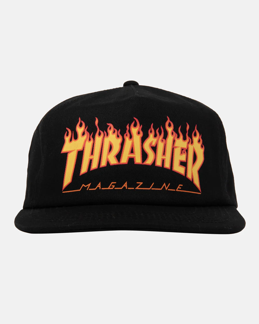 THRASHER - Printed Flame Cap Black