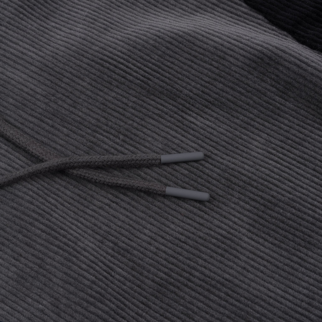 DIME - Wave Corduroy Hoodie Charcoal