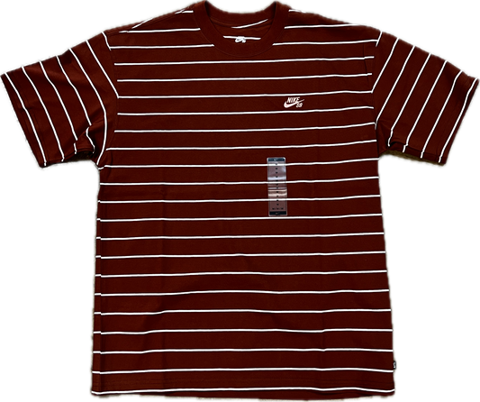 NIKE SB - Max90 Skate Striped Tee Brown