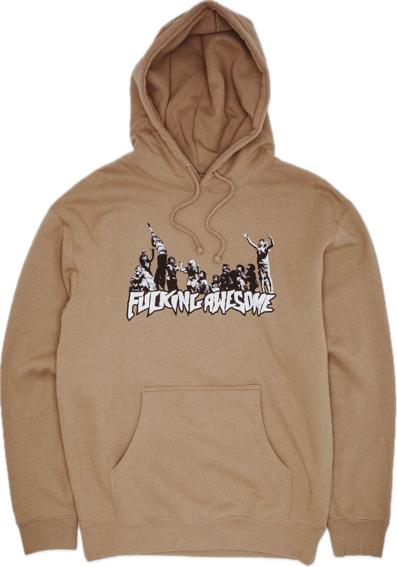 FUCKING AWESOME - Hug The Earth Hoodie Sand