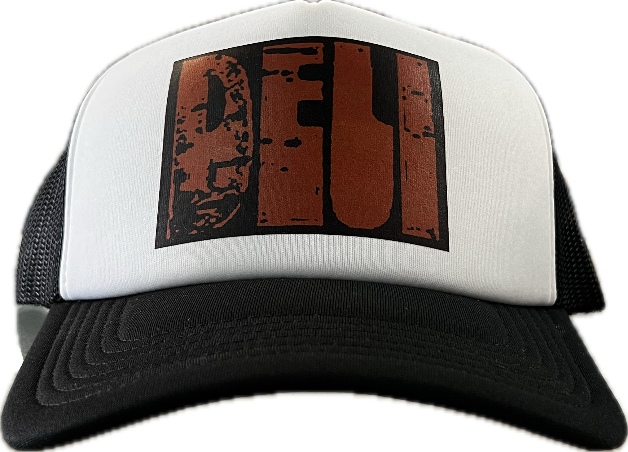 DELI - Fuzz Snapback Trucker Hat Black/White