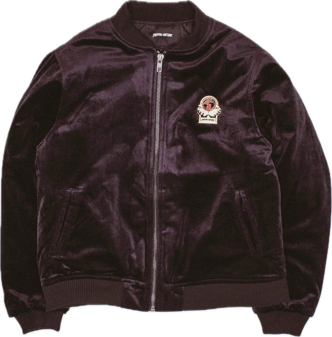 FUCKING AWESOME - Velour Bomber Jacket Black