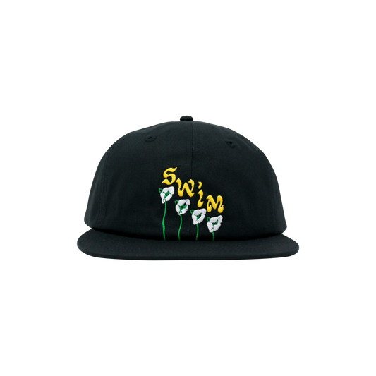 SWIM - Flowers Six Panel Snapback Black