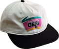 DELI - Splash Embroidered Snapback Hat White/Black