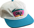 DELI - Splash Embroidered Snapback Hat White/Teal