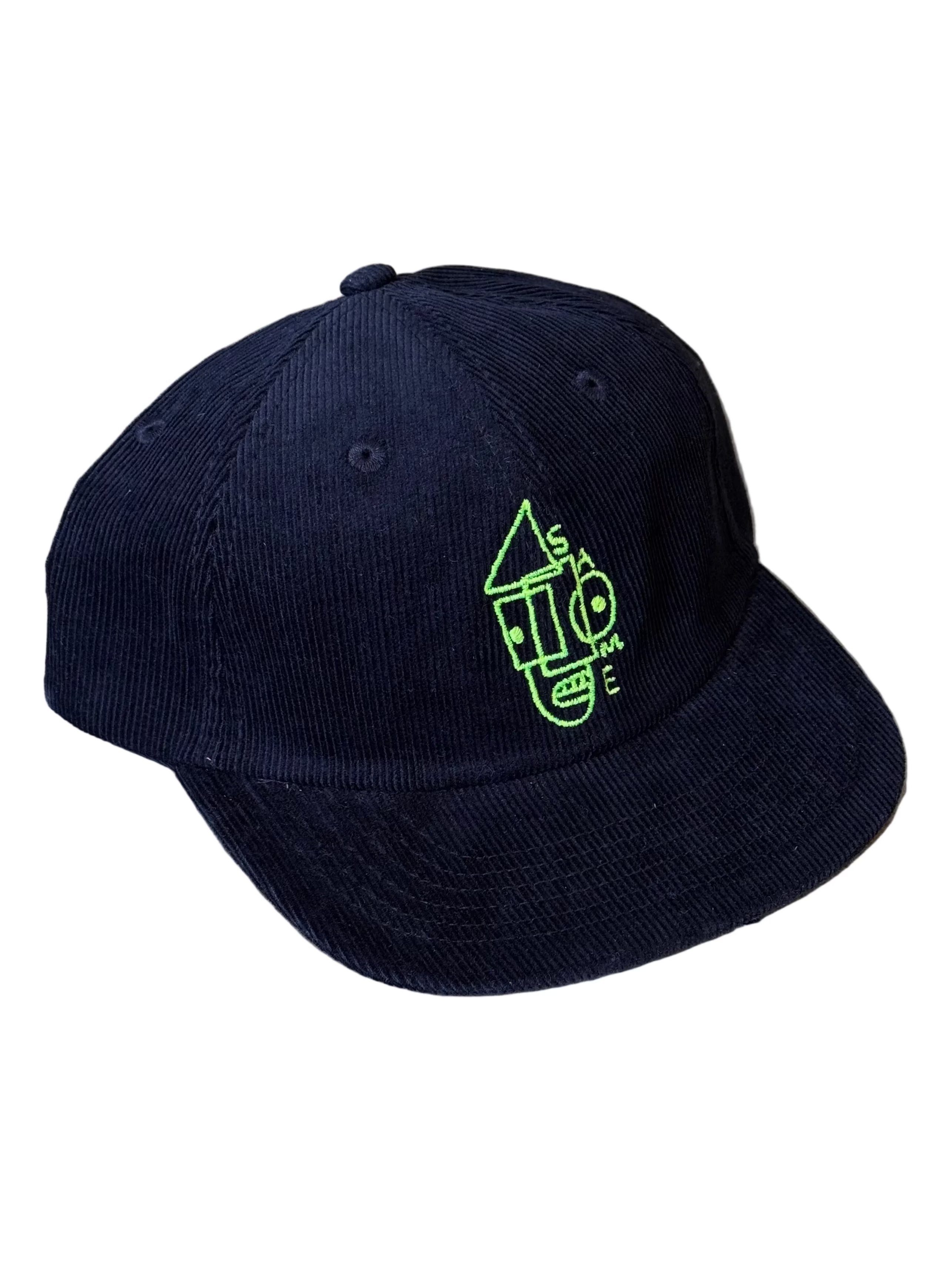 SAME CIRCLE - Shapes Face Corduroy Cap Black