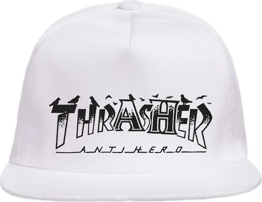 THRASHER - Pigeon Mag Snapback White