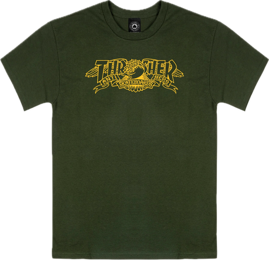 THRASHER - Mag Banner Tee Forest Green