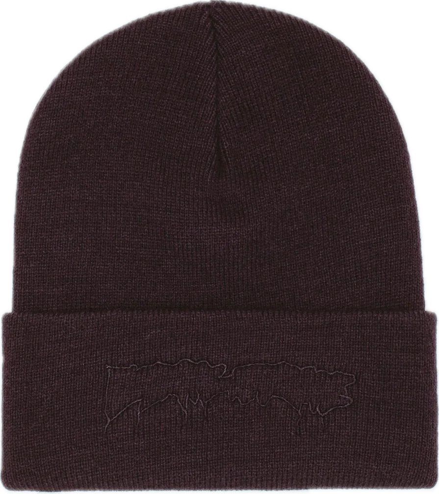 FUCKING AWESOME - Drip Embroidered Beanie Black