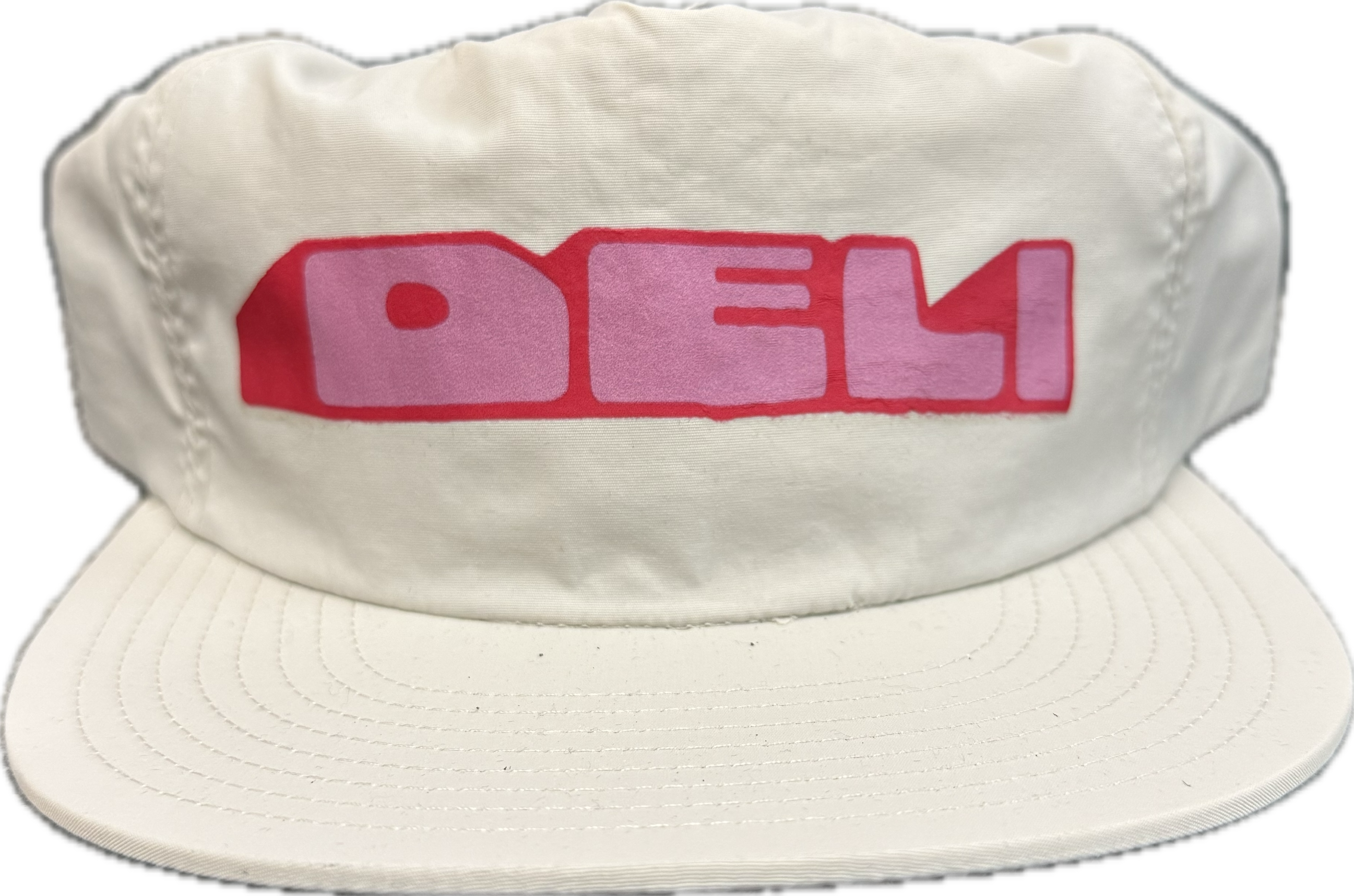 DELI - Mound Nylon Snapback Hat Bone w/ Pink