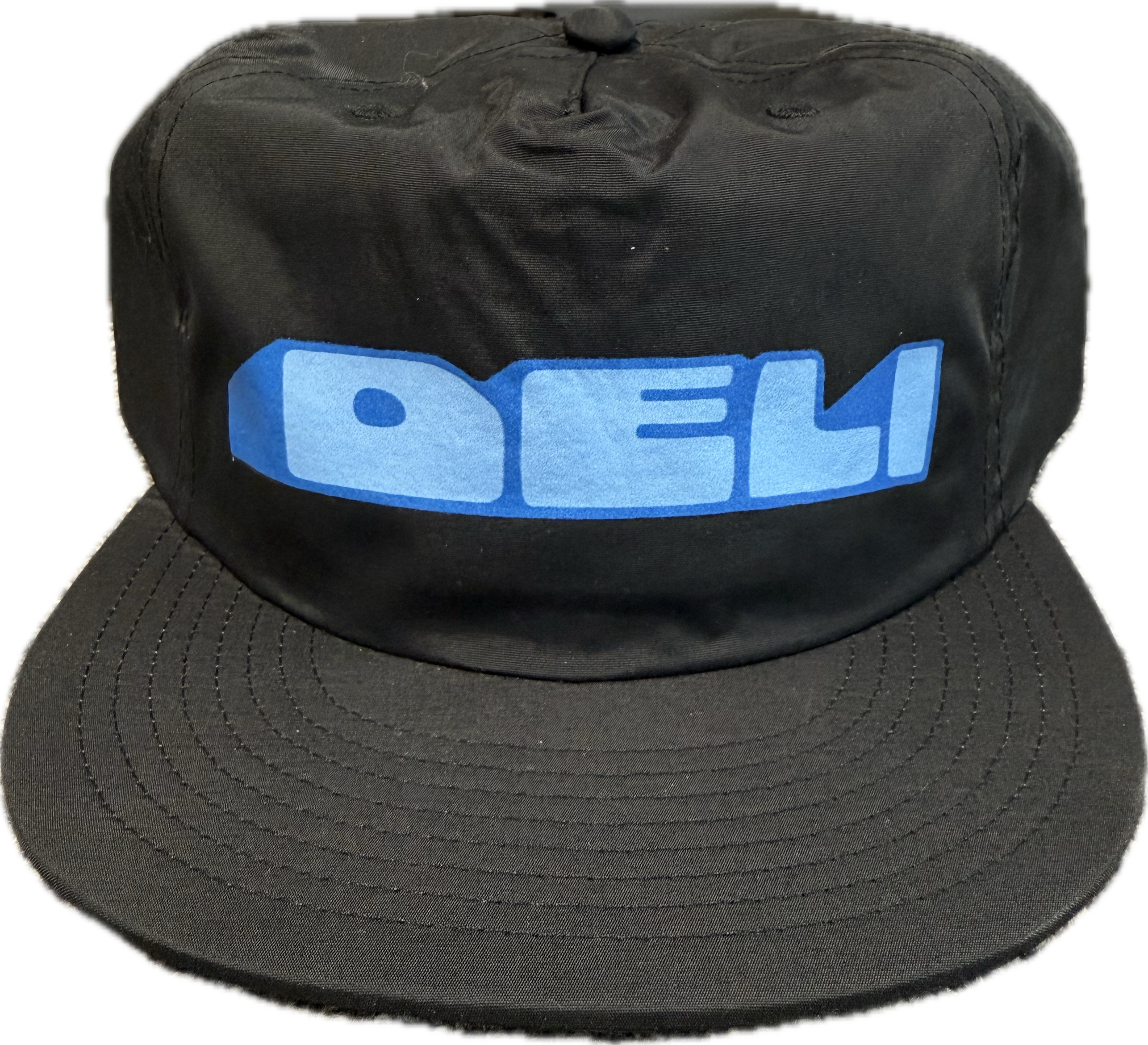 DELI - Mound Nylon Snapback Hat Black w/ Blue