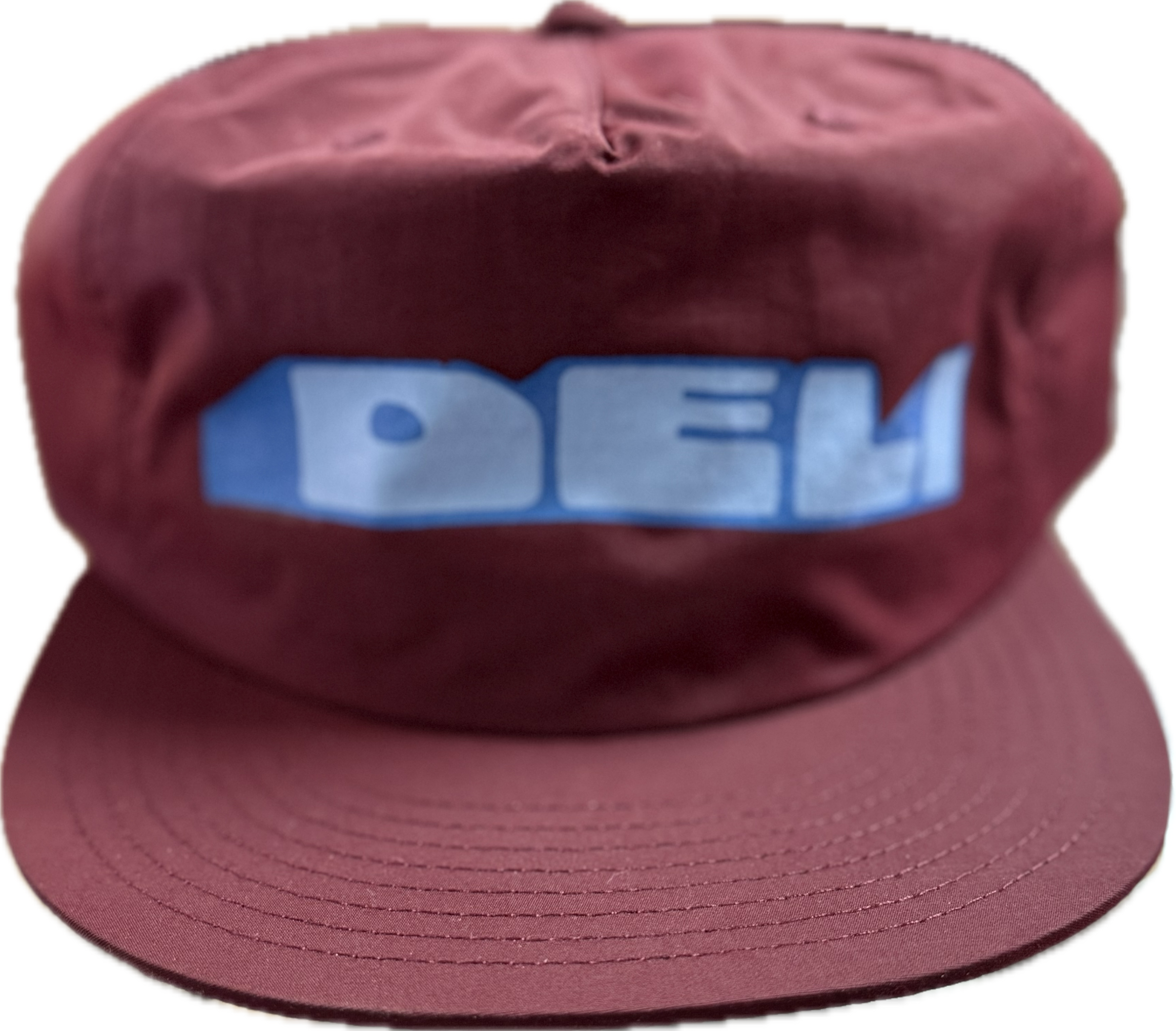 DELI - Mound Nylon Snapback Hat Maroon w/ Blue