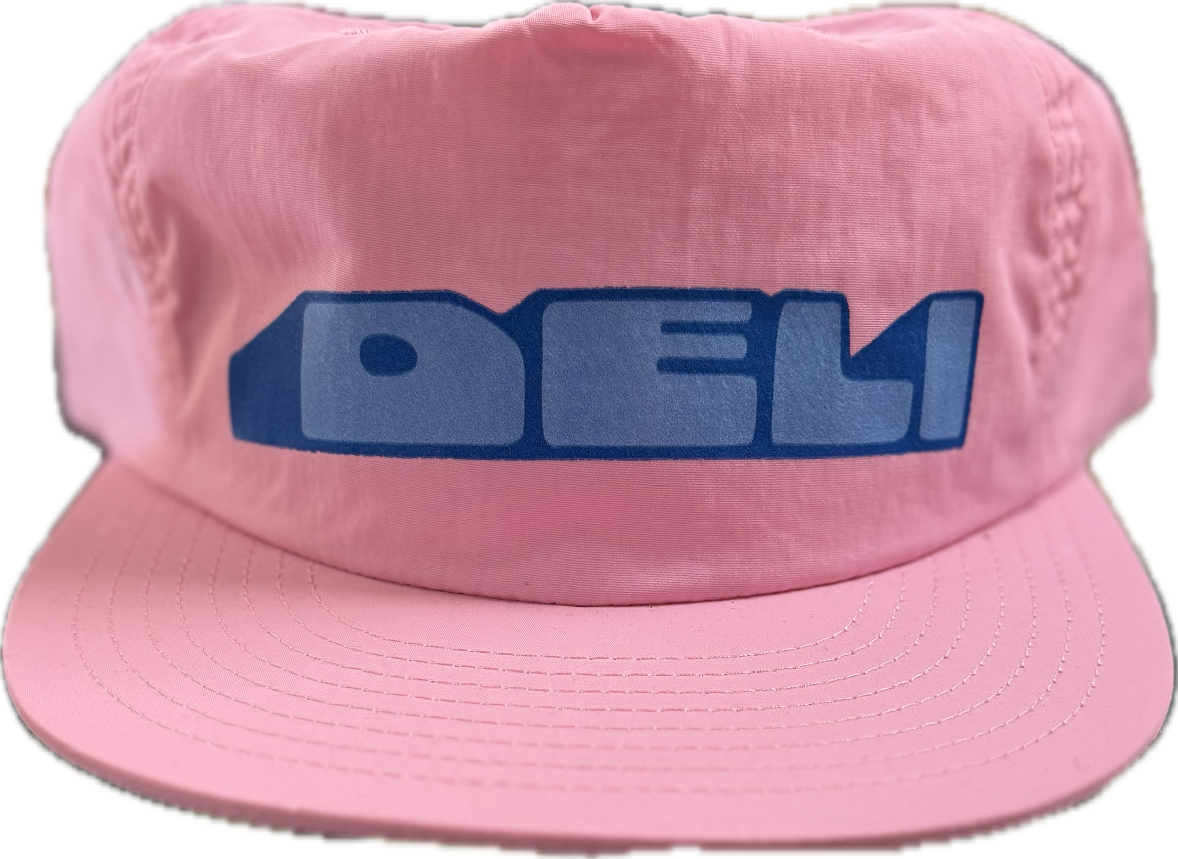 DELI - Mound Nylon Snapback Hat Pink w/ Blue