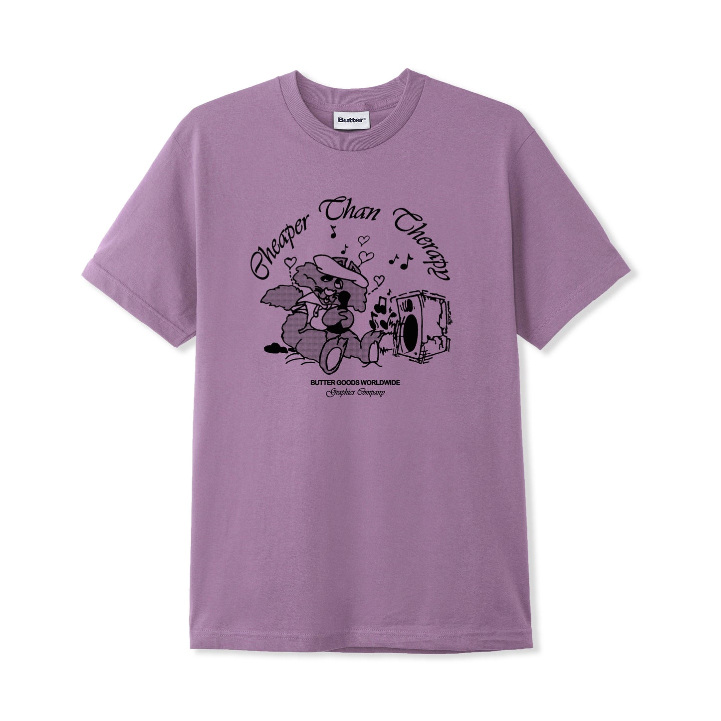 BUTTER GOODS - Karaoke Tee Washed Berry