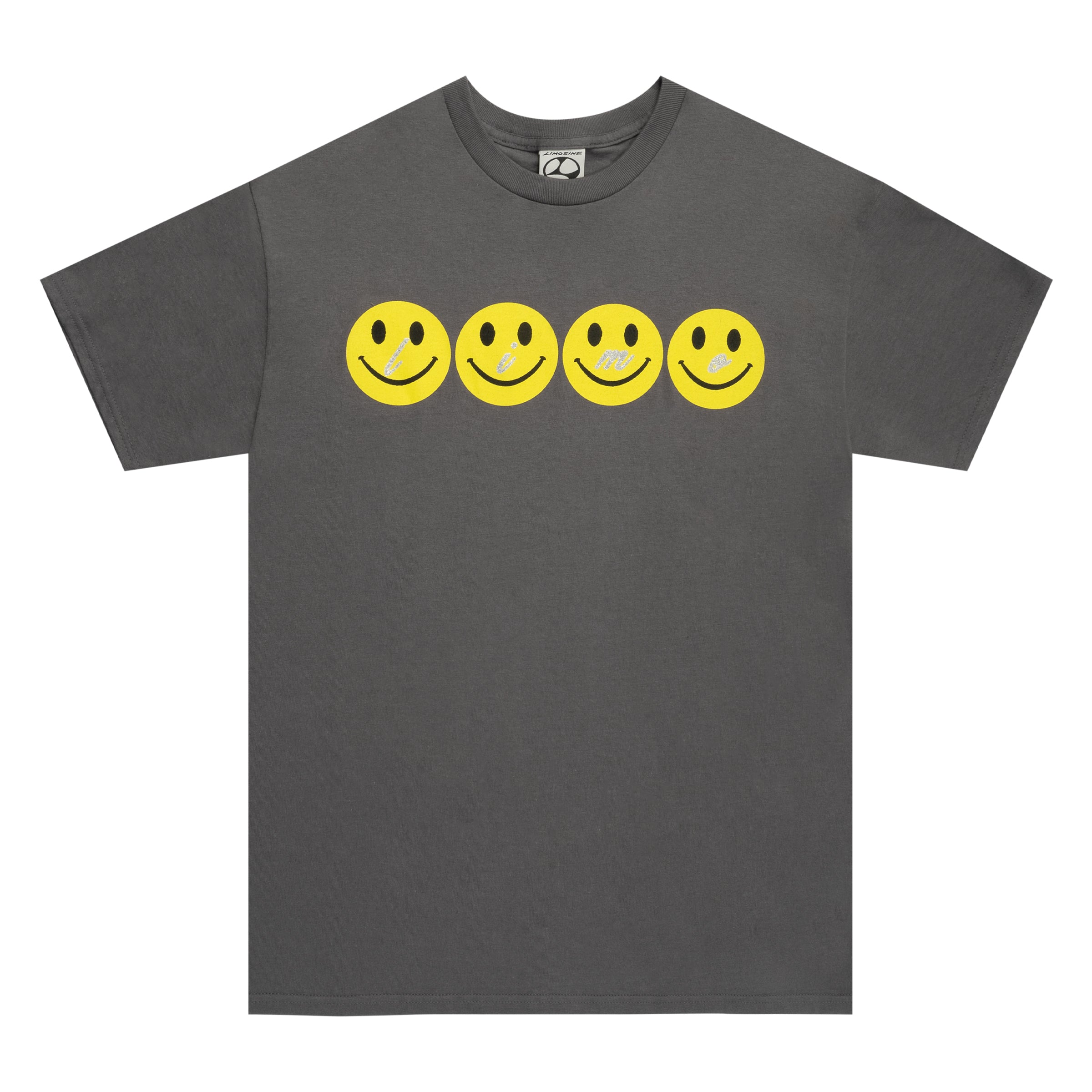 LIMOSINE - Glitter Smile Tee Charcoal